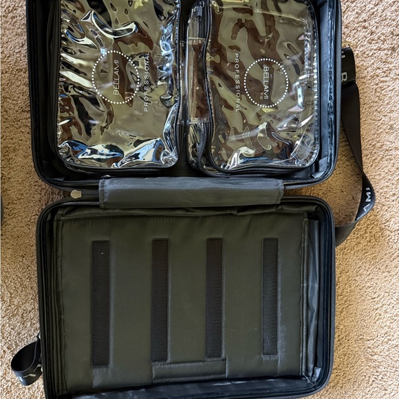 Bellami professional hair extensions case with two inside zippered containers - Picture 10 of 11